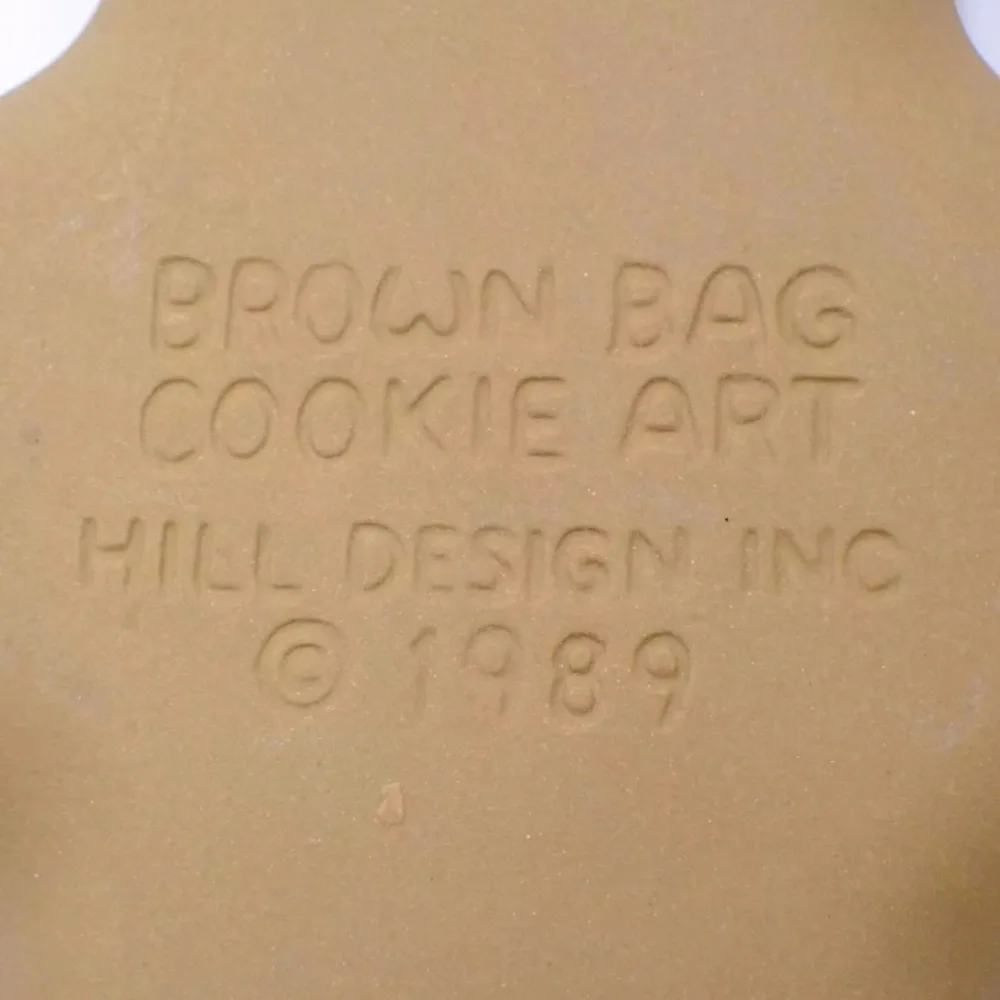 Brown Bag Cookie Art Mold 1989 Gingerbread Man Retired Hill Paper Cast EUC